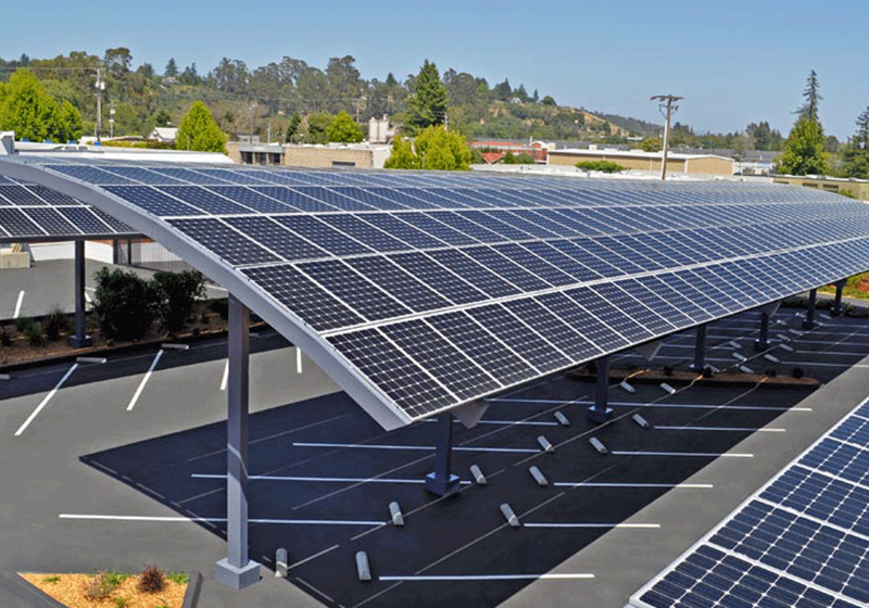 Photovoltaic vehicle shed